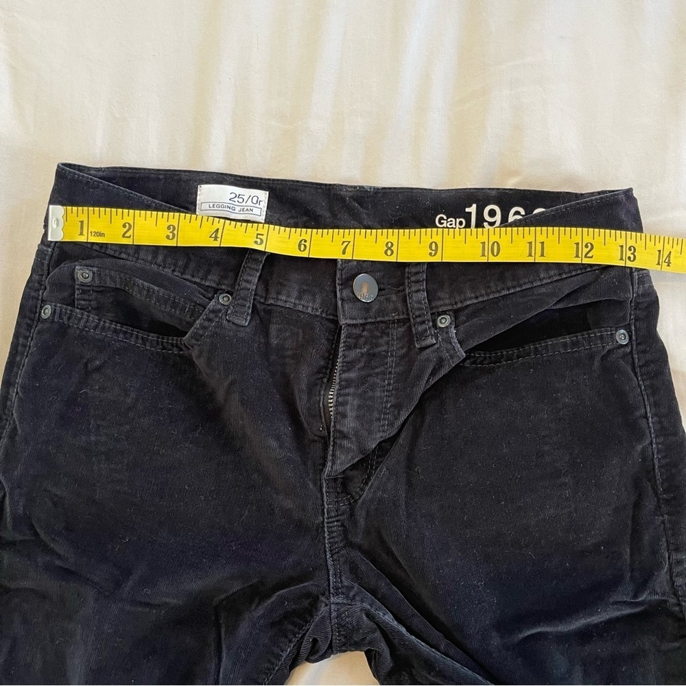 GAP 1960 Corduroy Women’s Black Skinny Pants Size 0 - Picture 4 of 5